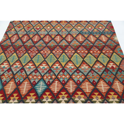 Maimana Kilim 5' 8" X 8' 6" Wool Hand-Woven Kilim 5' 8" X 8' 6" (173 X 259) / Multi / Multi