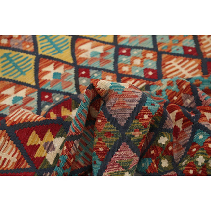 Maimana Kilim 5' 8" X 8' 6" Wool Hand-Woven Kilim 5' 8" X 8' 6" (173 X 259) / Multi / Multi