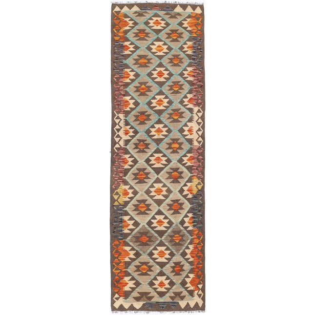 Maimana Kilim Hand-Woven Wool Kilim IVA0033348 - Natalia Rugs