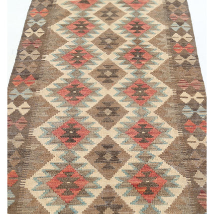 Maimana Kilim 2' 8" X 9' 8" Wool Hand-Woven Kilim 2' 8" X 9' 8" (81 X 295) / Multi / Multi