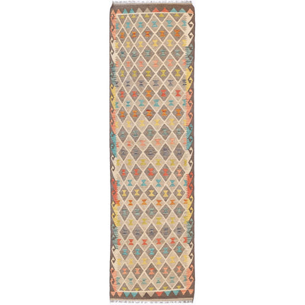 Maimana Kilim Hand-Woven Wool Kilim IVA0033352 - Natalia Rugs