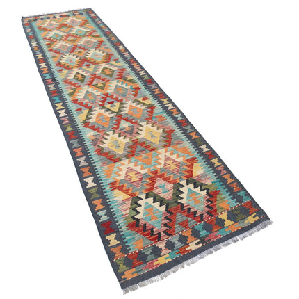 Maimana Kilim 2' 9" X 10' 2" Wool Hand-Woven Kilim 2' 9" X 10' 2" (84 X 310) / Multi / Multi