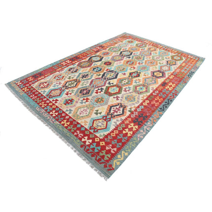 Maimana Kilim 6' 9" X 9' 8" Wool Hand-Woven Kilim 6' 9" X 9' 8" (206 X 295) / Multi / Multi