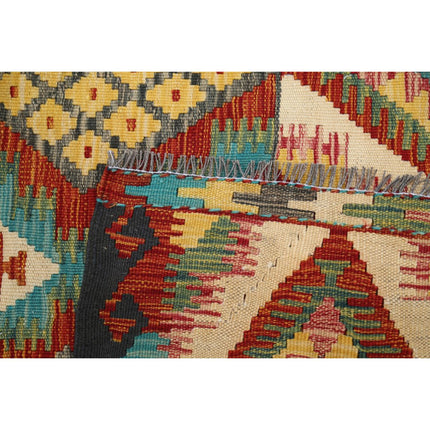 Maimana Kilim 3' 3" X 4' 9" Wool Hand-Woven Kilim 3' 3" X 4' 9" (99 X 145) / Multi / Multi