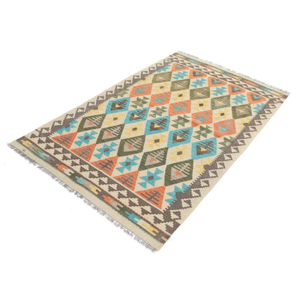 Maimana Kilim 3' 10" X 6' 2" Wool Hand-Woven Kilim 3' 10" X 6' 2" (117 X 188) / Multi / Multi