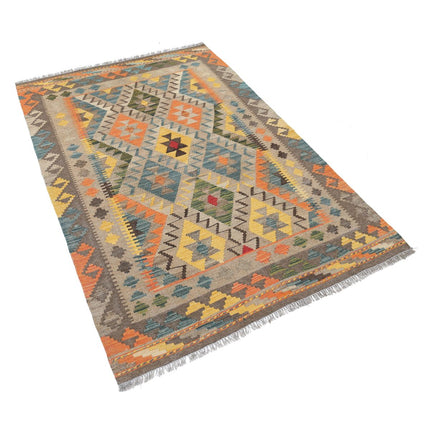 Maimana Kilim 3' 11" X 5' 11" Wool Hand-Woven Kilim 3' 11" X 5' 11" (119 X 180) / Multi / Multi