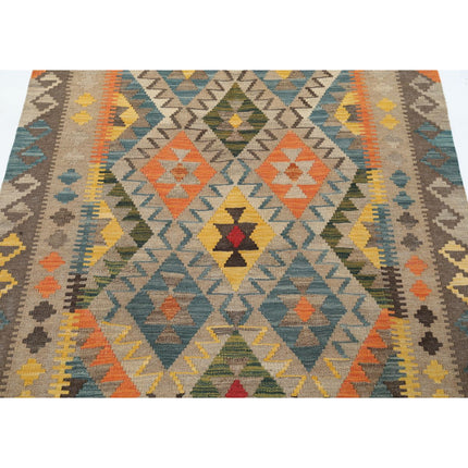 Maimana Kilim 3' 11" X 5' 11" Wool Hand-Woven Kilim 3' 11" X 5' 11" (119 X 180) / Multi / Multi