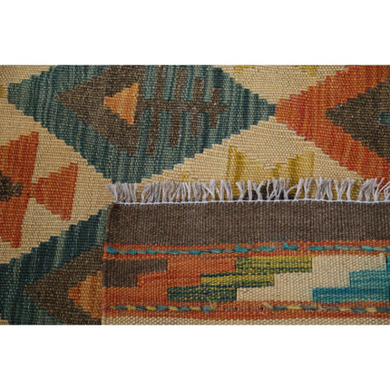 Maimana Kilim 4' 0" X 6' 3" Wool Hand-Woven Kilim 4' 0" X 6' 3" (122 X 191) / Multi / Multi