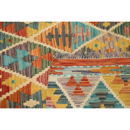 Maimana Kilim 4' 3" X 5' 10" Wool Hand-Woven Kilim 4' 3" X 5' 10" (130 X 178) / Multi / Multi