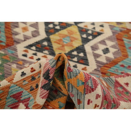 Maimana Kilim 4' 7" X 6' 8" Wool Hand-Woven Kilim 4' 7" X 6' 8" (140 X 203) / Multi / Multi