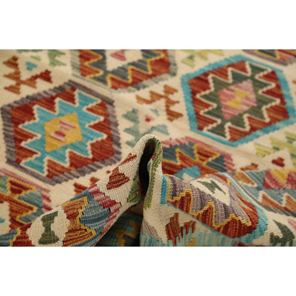 Maimana Kilim 4' 10" X 6' 8" Wool Hand-Woven Kilim 4' 10" X 6' 8" (147 X 203) / Multi / Multi