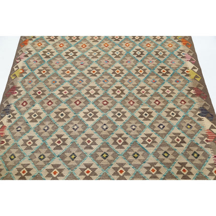 Maimana Kilim 4' 9" X 6' 8" Wool Hand-Woven Kilim 4' 9" X 6' 8" (145 X 203) / Multi / Multi