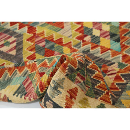 Maimana Kilim 4' 11" X 6' 5" Wool Hand-Woven Kilim 4' 11" X 6' 5" (150 X 196) / Multi / Multi