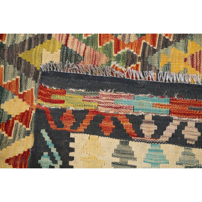 Maimana Kilim 4' 11" X 6' 5" Wool Hand-Woven Kilim 4' 11" X 6' 5" (150 X 196) / Multi / Multi