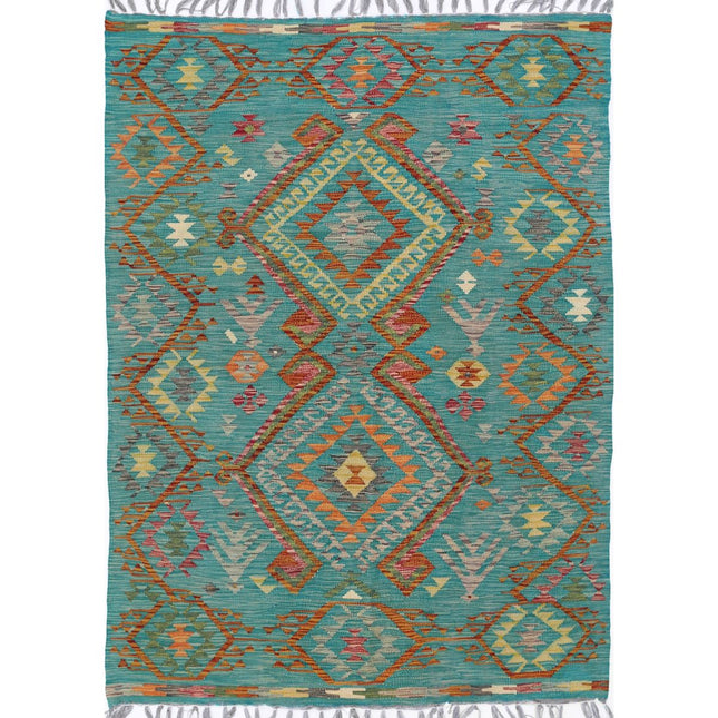 Maimana Kilim Hand-Woven Wool Kilim IVA0033455 - Natalia Rugs