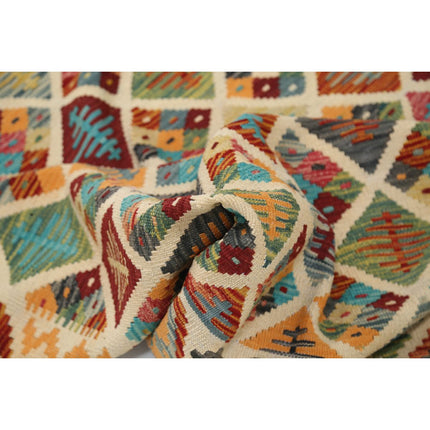 Maimana Kilim 4' 9" X 6' 9" Wool Hand-Woven Kilim 4' 9" X 6' 9" (145 X 206) / Multi / Multi