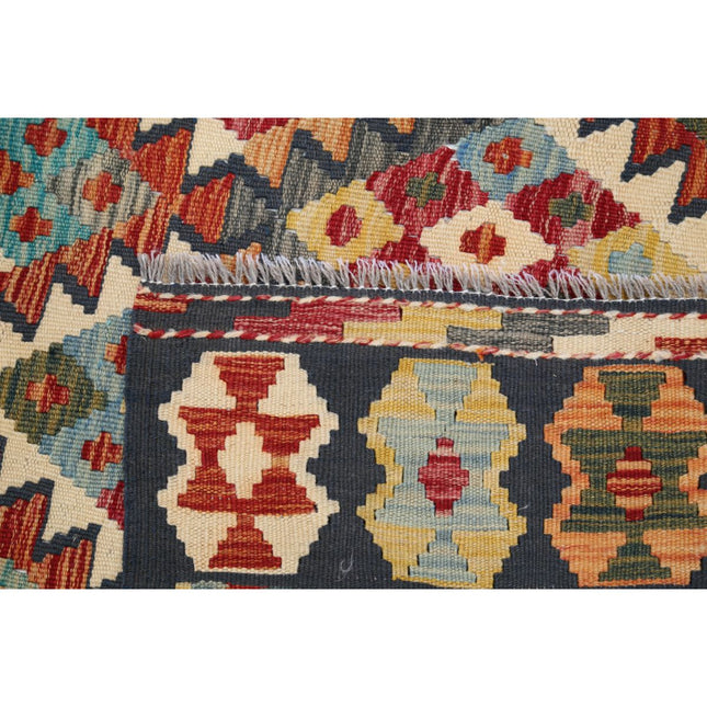 Maimana Kilim 5' 4" X 7' 11" Wool Hand-Woven Kilim 5' 4" X 7' 11" (163 X 241) / Multi / Multi