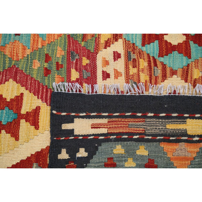 Maimana Kilim 4' 9" X 6' 6" Wool Hand-Woven Kilim 4' 9" X 6' 6" (145 X 198) / Multi / Multi