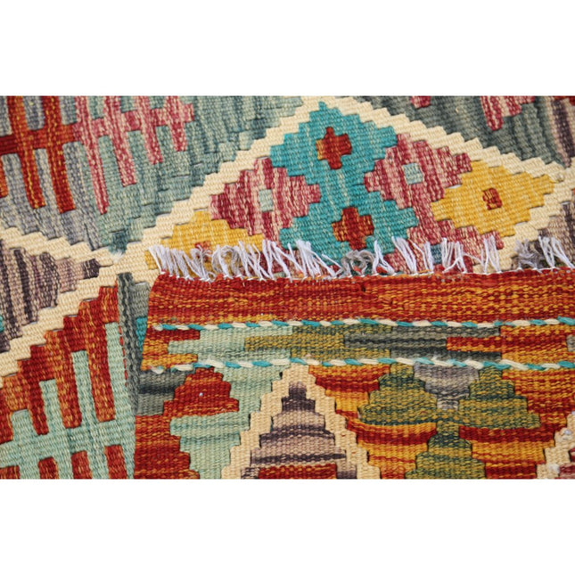 Maimana Kilim 4' 0" X 5' 9" Wool Hand-Woven Kilim 4' 0" X 5' 9" (122 X 175) / Multi / Multi