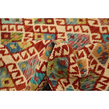 Maimana Kilim 5' 0" X 6' 9" Wool Hand-Woven Kilim 5' 0" X 6' 9" (152 X 206) / Multi / Multi