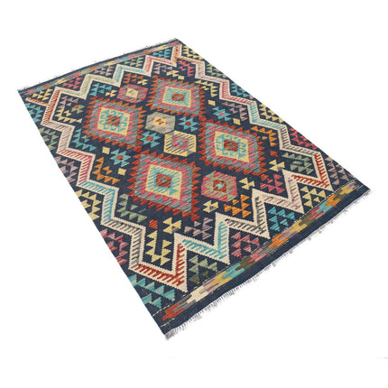 Maimana Kilim 3' 11" X 5' 8" Wool Hand-Woven Kilim 3' 11" X 5' 8" (119 X 173) / Multi / Multi