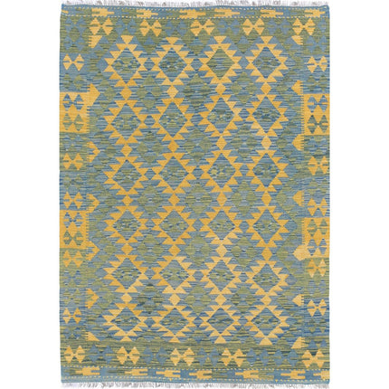 Maimana Kilim Hand-Woven Wool Kilim IVA0033547 - Natalia Rugs