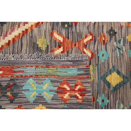 Maimana Kilim 4' 0" X 5' 10" Wool Hand-Woven Kilim 4' 0" X 5' 10" (122 X 178) / Multi / Multi