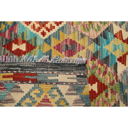 Maimana Kilim 4' 2" X 5' 10" Wool Hand-Woven Kilim 4' 2" X 5' 10" (127 X 178) / Multi / Multi