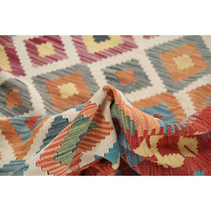 Maimana Kilim 6' 7" X 9' 11" Wool Hand-Woven Kilim 6' 7" X 9' 11" (201 X 302) / Multi / Multi