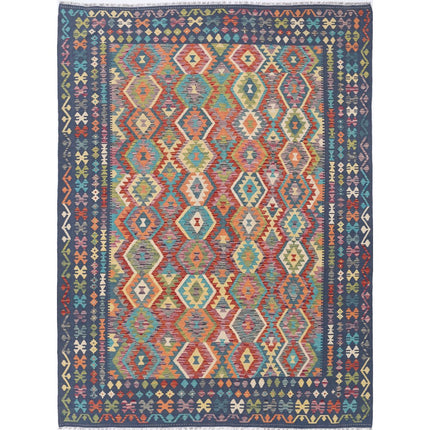 Maimana Kilim Hand-Woven Wool Kilim IVA0033581 - Natalia Rugs