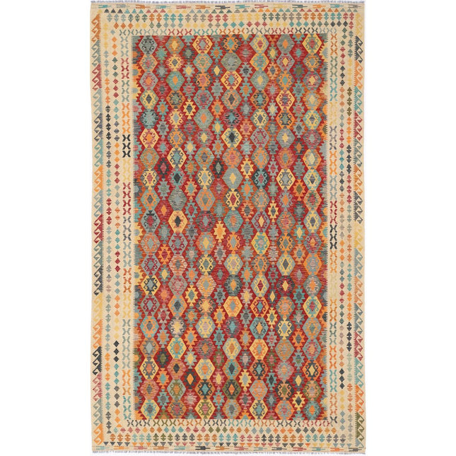 Maimana Kilim Hand-Woven Wool Kilim IVA0033587 - Natalia Rugs