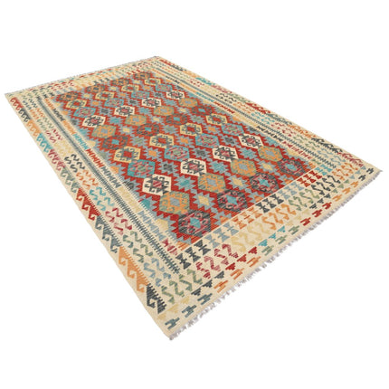 Maimana Kilim 6' 5" X 9' 10" Wool Hand-Woven Kilim 6' 5" X 9' 10" (196 X 300) / Multi / Multi