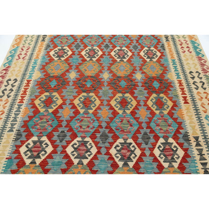 Maimana Kilim 6' 5" X 9' 10" Wool Hand-Woven Kilim 6' 5" X 9' 10" (196 X 300) / Multi / Multi