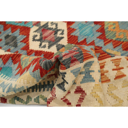 Maimana Kilim 6' 5" X 9' 10" Wool Hand-Woven Kilim 6' 5" X 9' 10" (196 X 300) / Multi / Multi