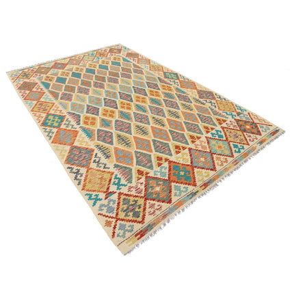 Maimana Kilim 6' 8" X 9' 10" Wool Hand-Woven Kilim 6' 8" X 9' 10" (203 X 300) / Multi / Multi