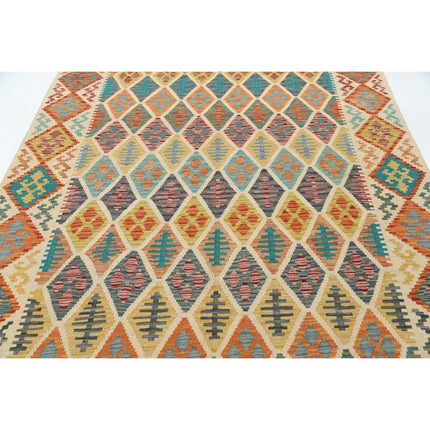 Maimana Kilim 6' 8" X 9' 10" Wool Hand-Woven Kilim 6' 8" X 9' 10" (203 X 300) / Multi / Multi