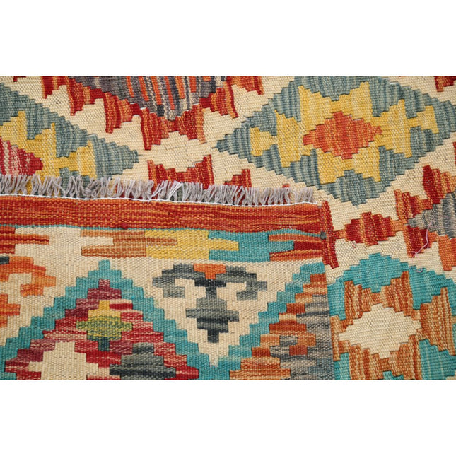 Maimana Kilim 6' 10" X 9' 9" Wool Hand-Woven Kilim 6' 10" X 9' 9" (208 X 297) / Multi / Multi