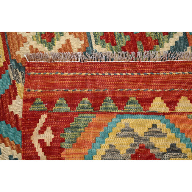 Maimana Kilim 6' 9" X 9' 11" Wool Hand-Woven Kilim 6' 9" X 9' 11" (206 X 302) / Multi / Multi