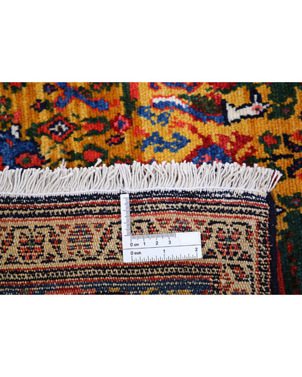 Malayar 5' 4" X 7' 10" Hand Knotted Wool Rug 5' 4" X 7' 10" (162 X 239) / Gold / Wool