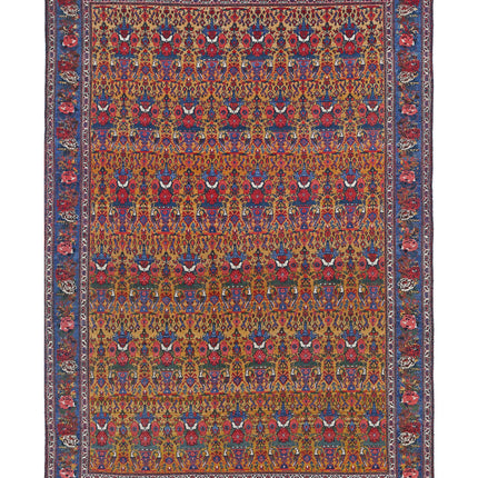 Malayar 5' 4" X 7' 10" Hand Knotted Wool Rug 5' 4" X 7' 10" (162 X 239) / Gold / Wool