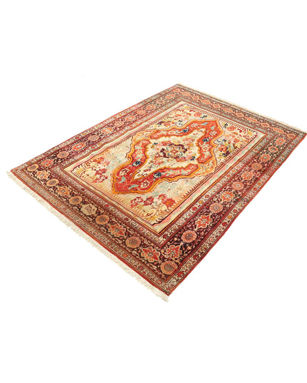 Malayer 4' 5" X 6' 3" Hand Knotted Wool Rug 4' 5" X 6' 3" (135 X 191) / Multi / Wool