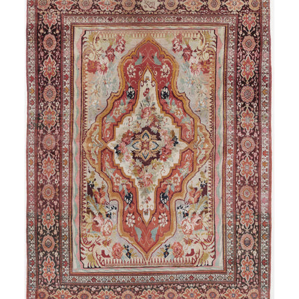 Malayer 4' 5" X 6' 3" Hand Knotted Wool Rug 4' 5" X 6' 3" (135 X 191) / Multi / Wool