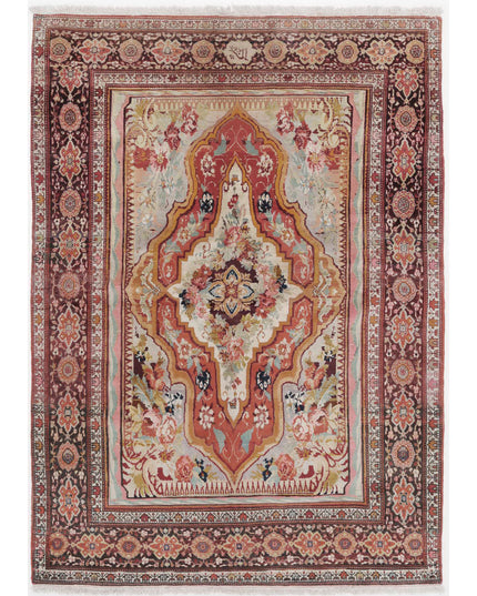 Malayer 4' 5" X 6' 3" Hand Knotted Wool Rug 4' 5" X 6' 3" (135 X 191) / Multi / Wool