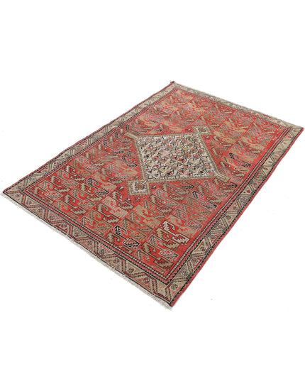 Malayer 3' 9" X 5' 7" Hand Knotted Wool Rug 3' 9" X 5' 7" (114 X 170) / Rust / Wool