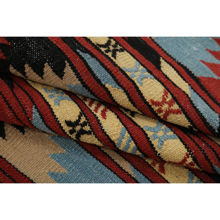 Maliki Kilim 3' 4" X 4' 9" Wool Hand-Woven Kilim 3' 4" X 4' 9" (102 X 145) / Multi / Multi