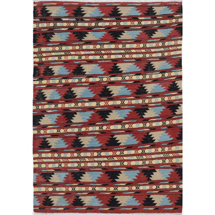 Maliki Kilim Hand-Woven Wool Kilim IVA0004049 - Natalia Rugs