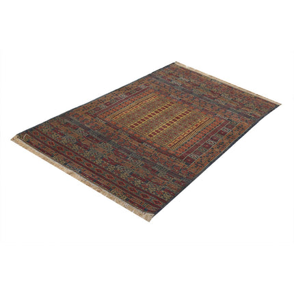 Maliki Kilim 3' 0" X 4' 7" Wool Hand-Woven Kilim 3' 0" X 4' 7" (91 X 140) / Multi / Multi