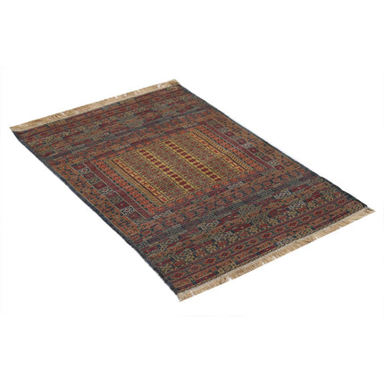 Maliki Kilim 3' 0" X 4' 7" Wool Hand-Woven Kilim 3' 0" X 4' 7" (91 X 140) / Multi / Multi