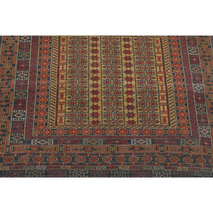 Maliki Kilim 3' 0" X 4' 7" Wool Hand-Woven Kilim 3' 0" X 4' 7" (91 X 140) / Multi / Multi