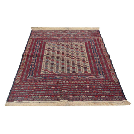 Maliki Kilim 3' 10" X 5' 9" Wool Hand-Woven Kilim 3' 10" X 5' 9" (117 X 175) / Multi / Multi